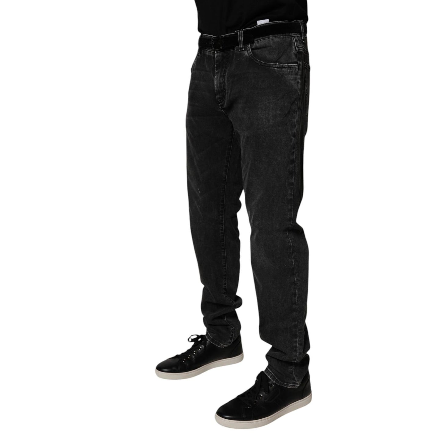 Dolce & Gabbana Black Cotton Stretch Men Skinny Denim Jeans