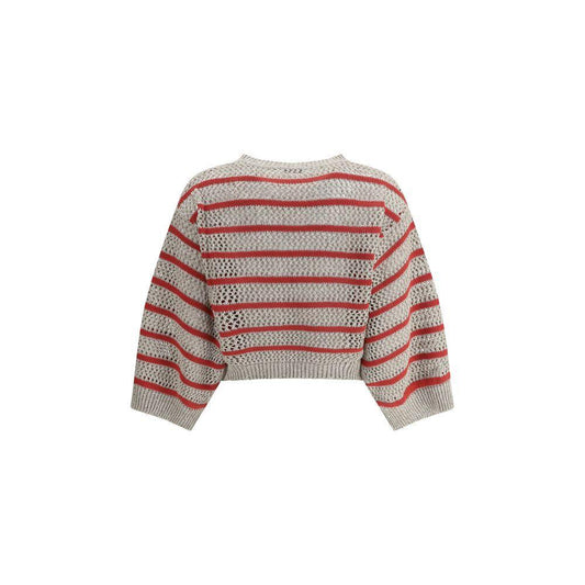 Brunello Cucinelli Sweater in perforated knit BR-MCO558900CSQ13-XL