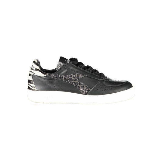 Diadora Black Leather Womens Sneaker Diadora Dark Slate Gray