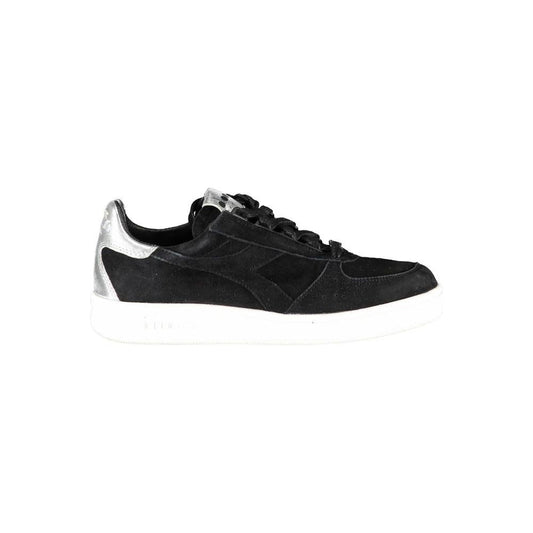 Diadora Black Leather Women Sneaker Diadora Black