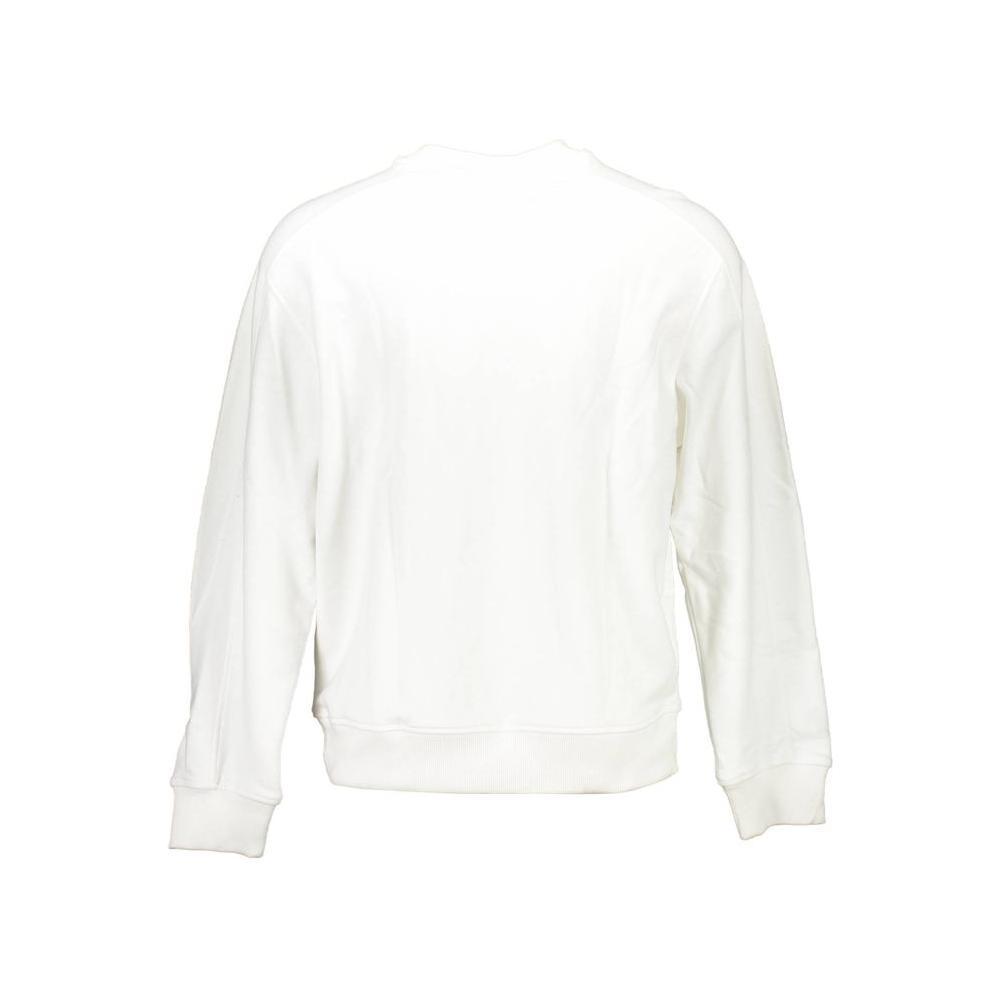 Calvin Klein White Cotton Unisex Sweatshirt CA-3593-XL