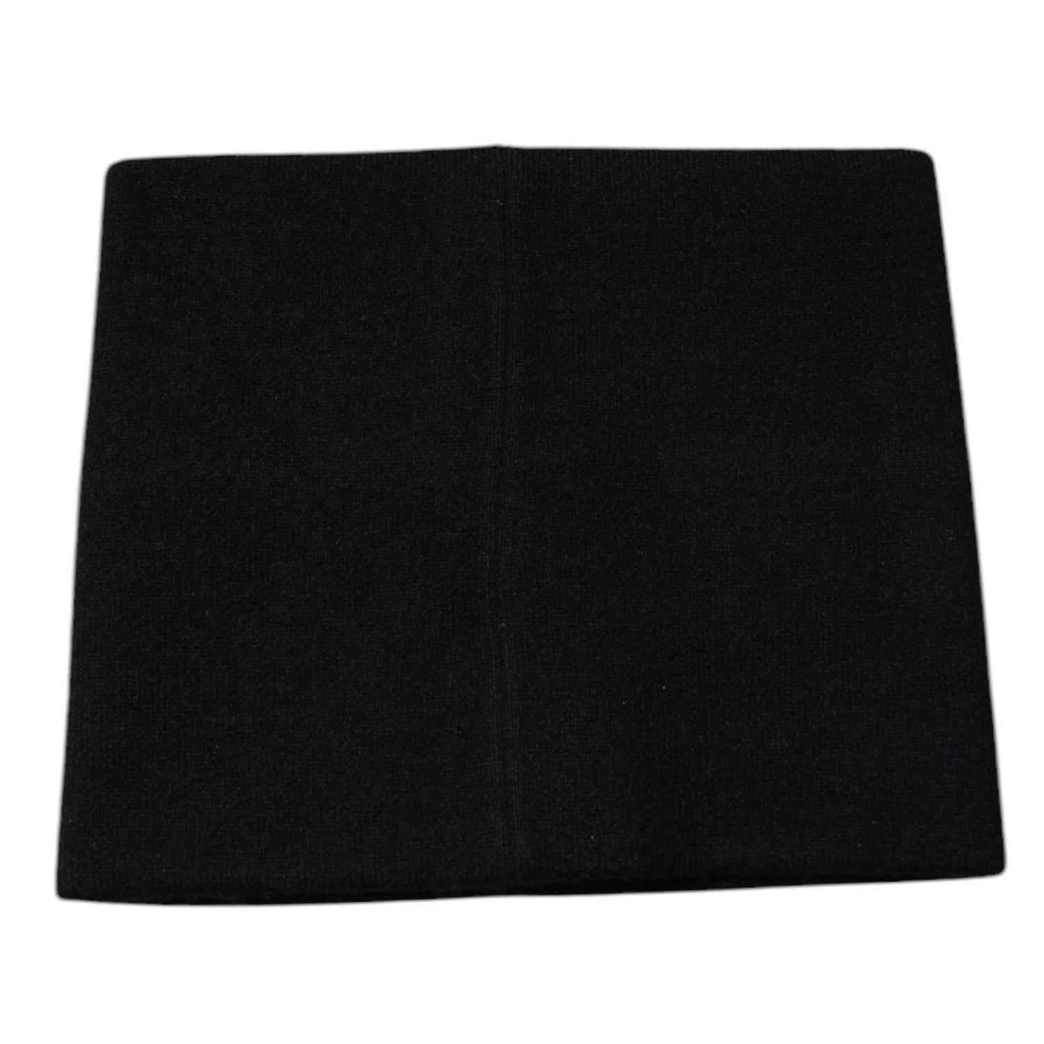 Dolce & Gabbana Black Cashmere DG Logo Square Handkerchief Scarf