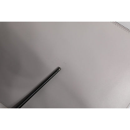 Dolce & Gabbana Gray Solid Leather DG Logo Men Clutch Zip Pouch Bag