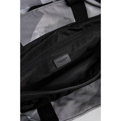 Dolce & Gabbana Black Camouflage Shoulder Strap Logo Plaque Bag
