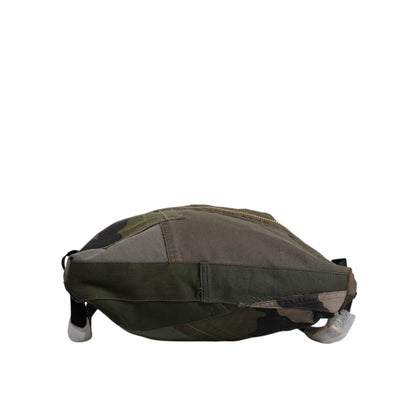 Dolce & Gabbana Military Green Patchwork Rucksack Backpack Bag