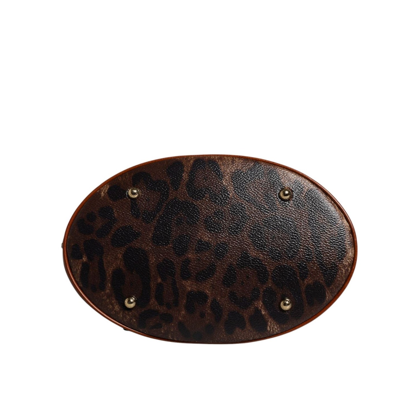 Dolce & Gabbana Brown Leopard Leather Shoulder Strap Tote Bag