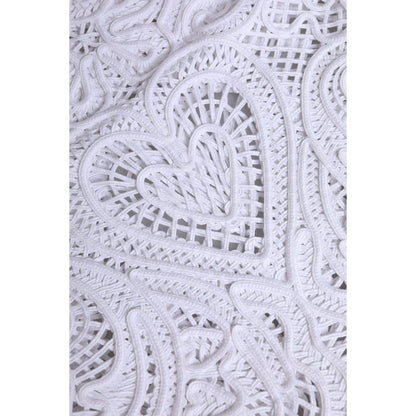 Dolce & Gabbana White Cordonetto Lace Beatrice Tote Shopping Bag