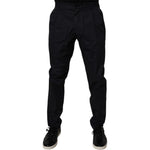 Dolce & Gabbana Dark Blue Cotton Tapered Formal Pants PAN75036-48