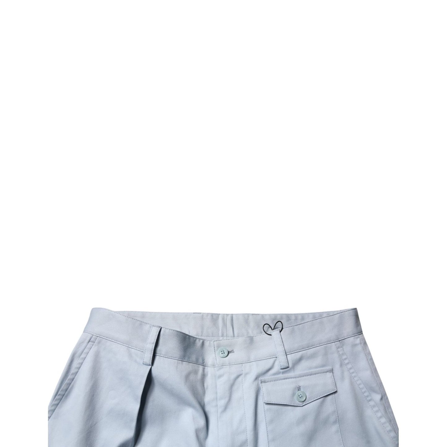 Dolce & Gabbana Light Blue Cotton Cargo Tapered Pants