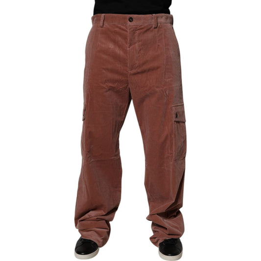 Dolce & Gabbana Brown Corduroy Cotton Cargo Men Denim Jeans PAN75165-48