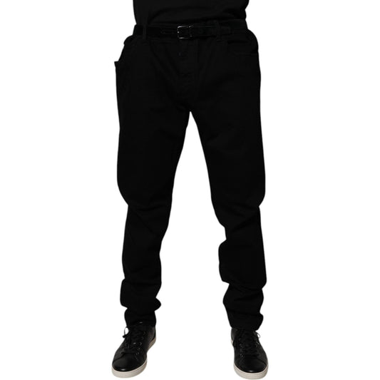 Dolce & Gabbana Black Cotton Stretch Slim Fit Denim Jeans PAN75180-58