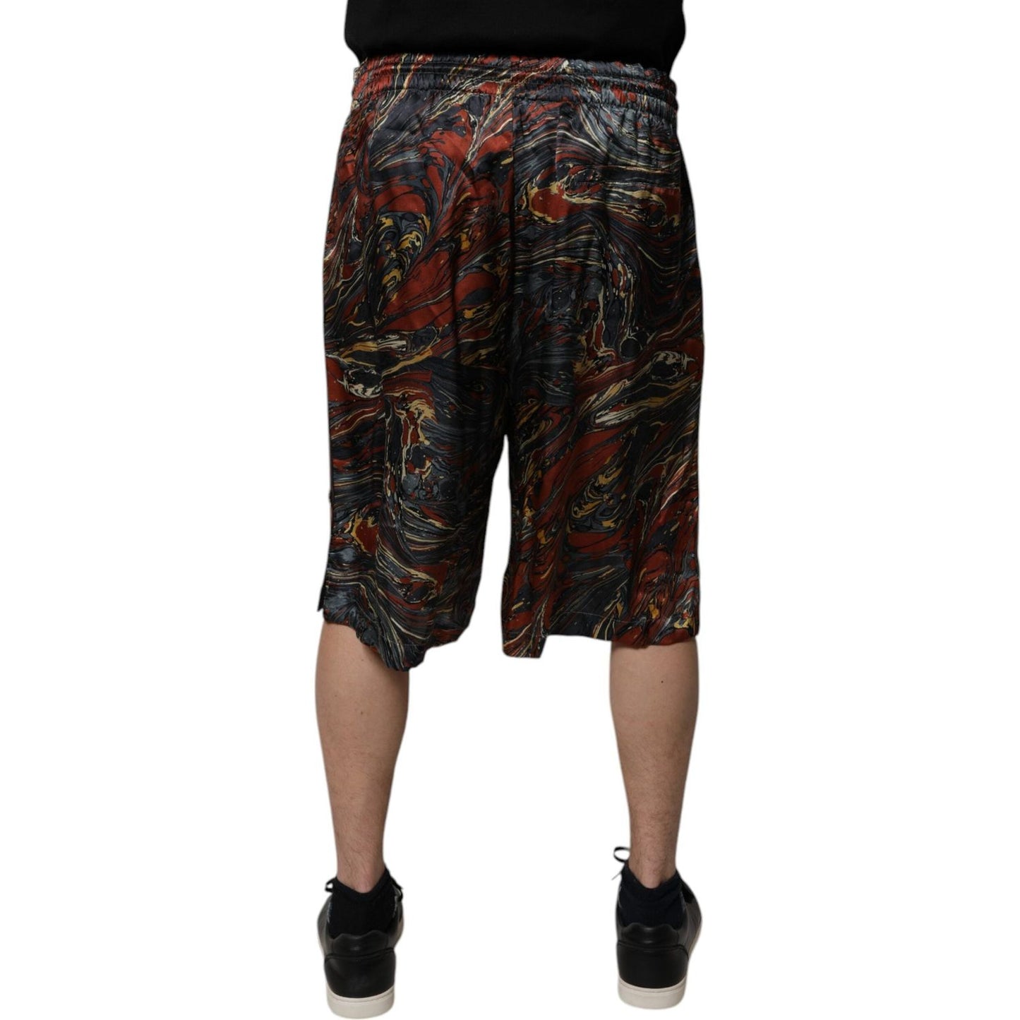 Dolce & Gabbana Multicolor Marble Print Trouser Bermuda Shorts PAN75238-48