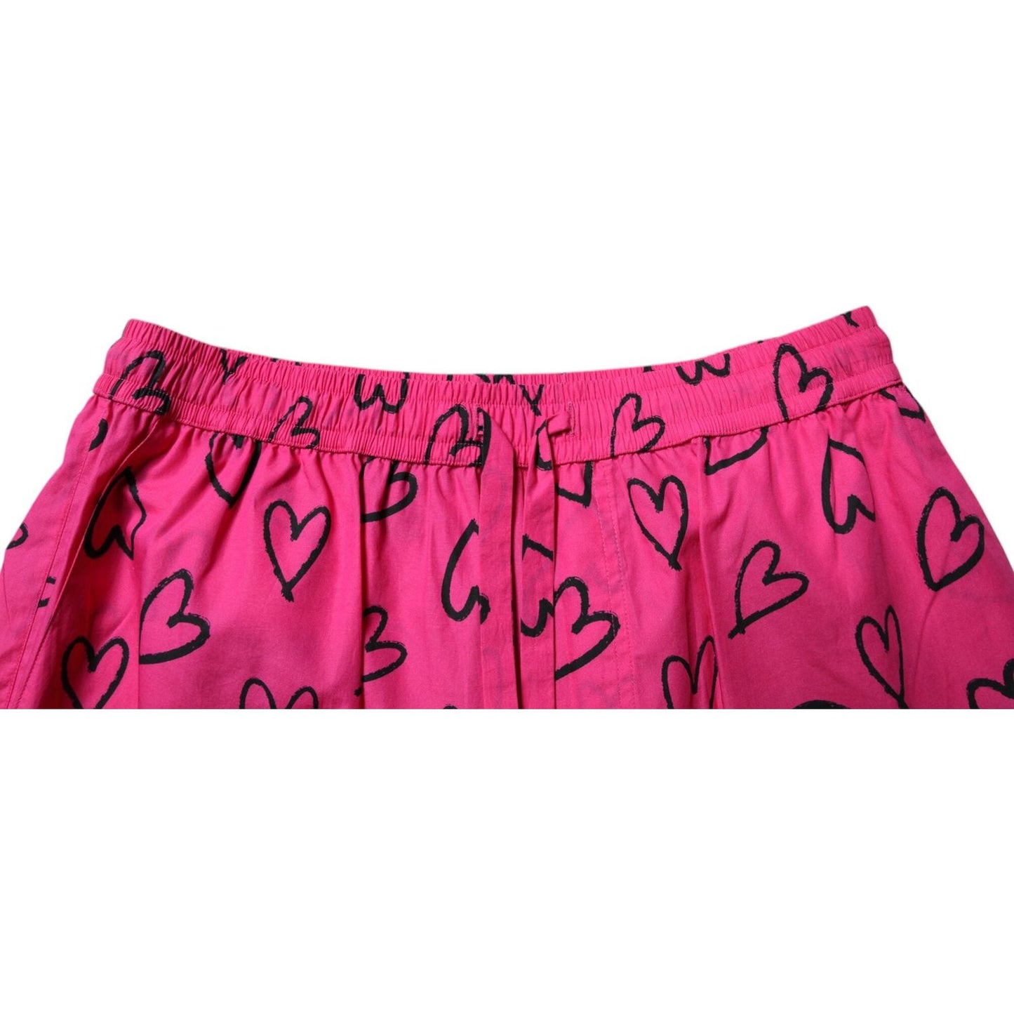Dolce & Gabbana Pink Cotton Heart Print Bermuda Shorts PAN75741-48
