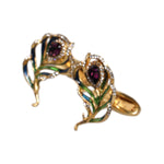 Dolce & Gabbana Multicolor Peacock Feathers 925 Sterling Silver Cufflink