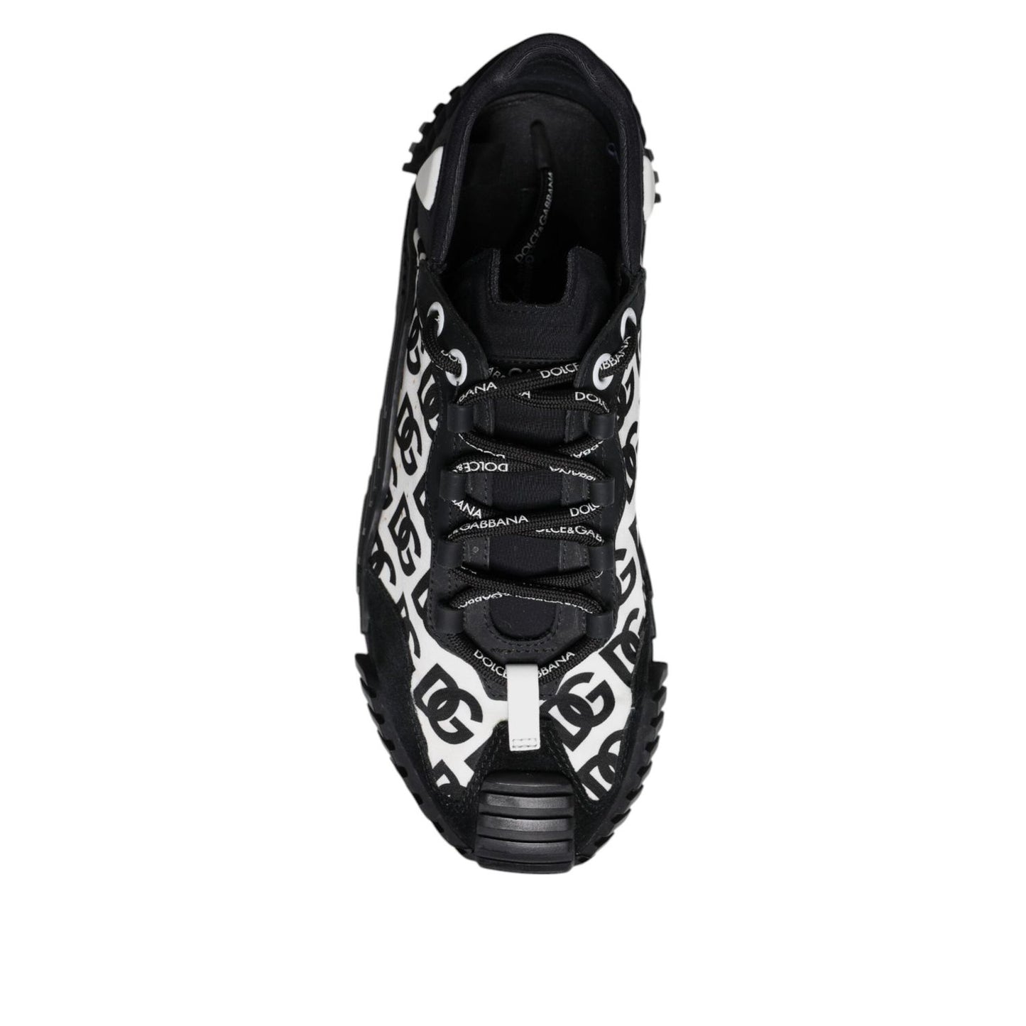 Dolce & Gabbana Black Logo Lace Up Low Top NS1 Sneakers Shoes