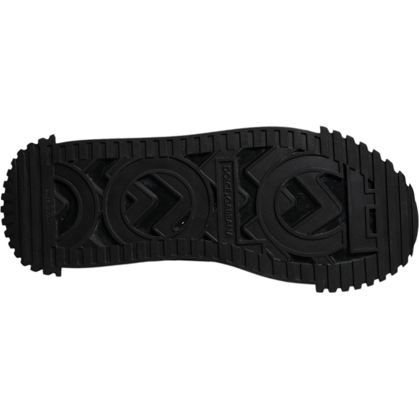 Dolce & Gabbana Black Logo Lace Up Low Top NS1 Sneakers Shoes