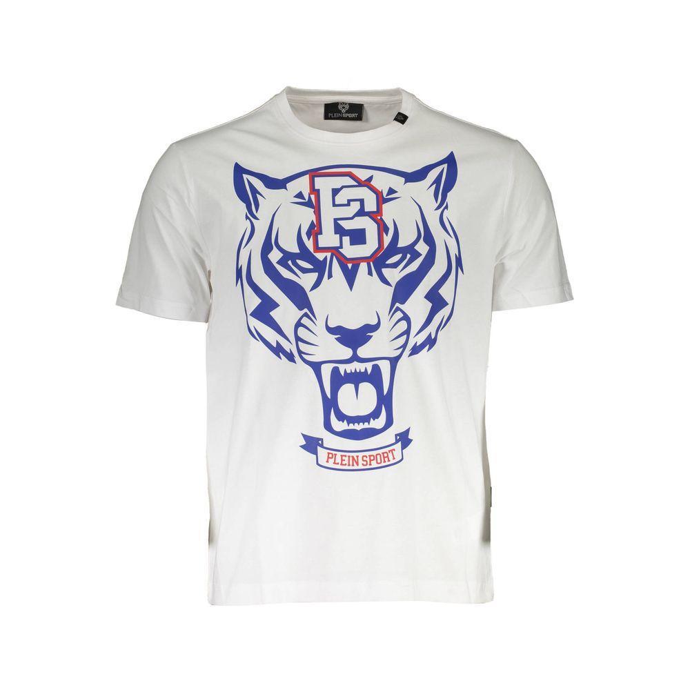 Plein Sport White Cotton Men T-Shirt PL-10255-M-FBB-345