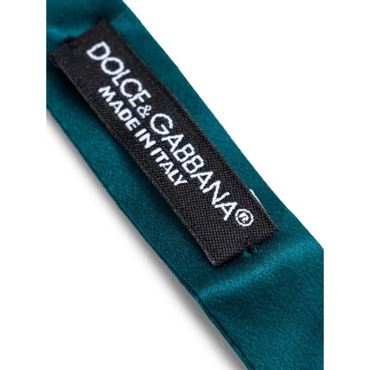 Dolce & Gabbana Green Silk Bowty