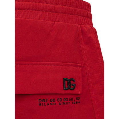 Dolce & Gabbana Red Polyamide Pant