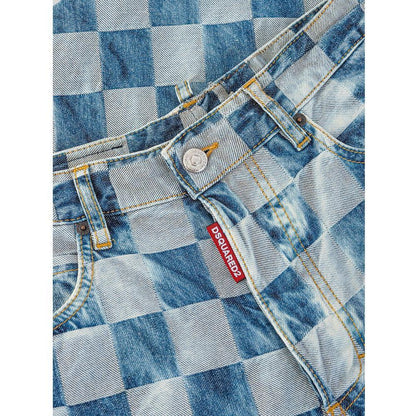 Dsquared² Blue Cotton Relaxed Fit Jean