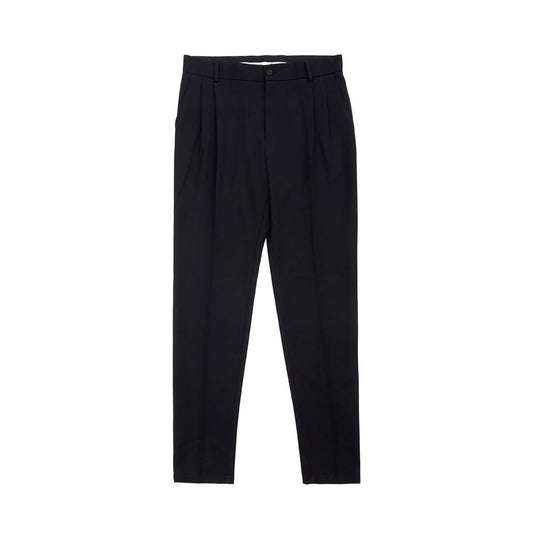 Dolce & Gabbana Elegant Polyester Black Pants for Men DO-1297676-IT50 | L