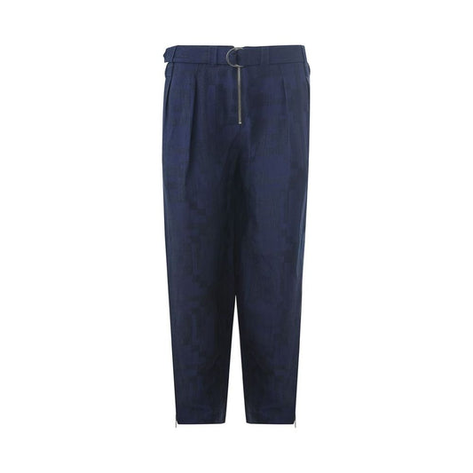 Emporio Armani Blue Linen Pant EM-1483673-IT52 | XL