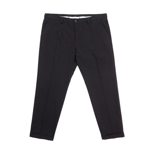 Dolce & Gabbana Elegant Black Cotton Pants for Men Dolce & Gabbana Dark Slate Gray