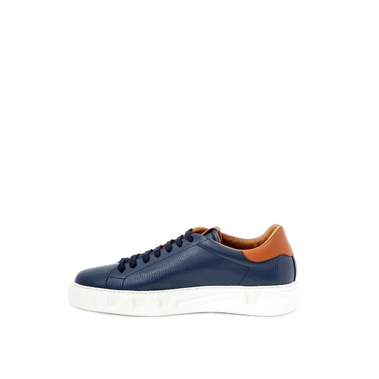 Roberto Cavalli Blue Leather Sneaker RO-279673-EU46/US12