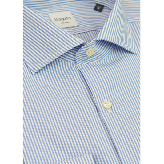 Bagutta Light Blue Cotton Men Shirt BA-15217-IT41 | L