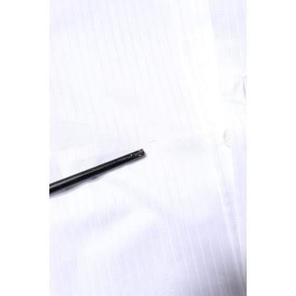 Dolce & Gabbana White Cotton Collared GOLD Dress Formal Shirt