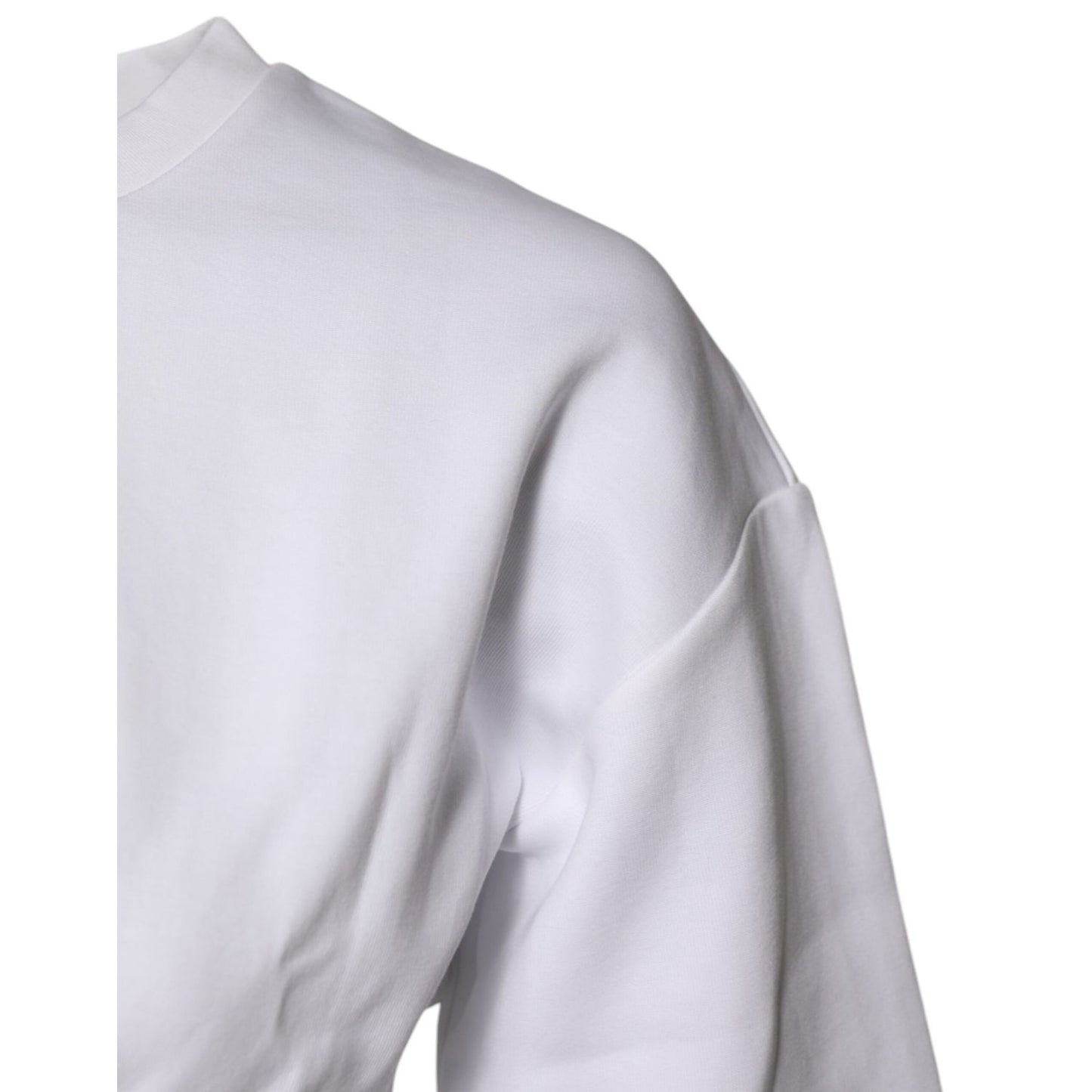 Dolce & Gabbana White Cotton Blend 3/4 Sleeves Blouse Top TSH87262-36