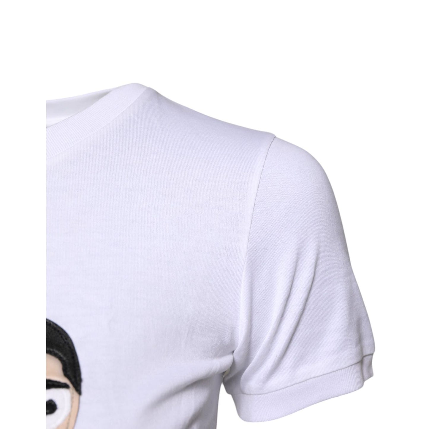 Dolce & Gabbana White Cotton #DGFAMILY Embroidery T-shirt
