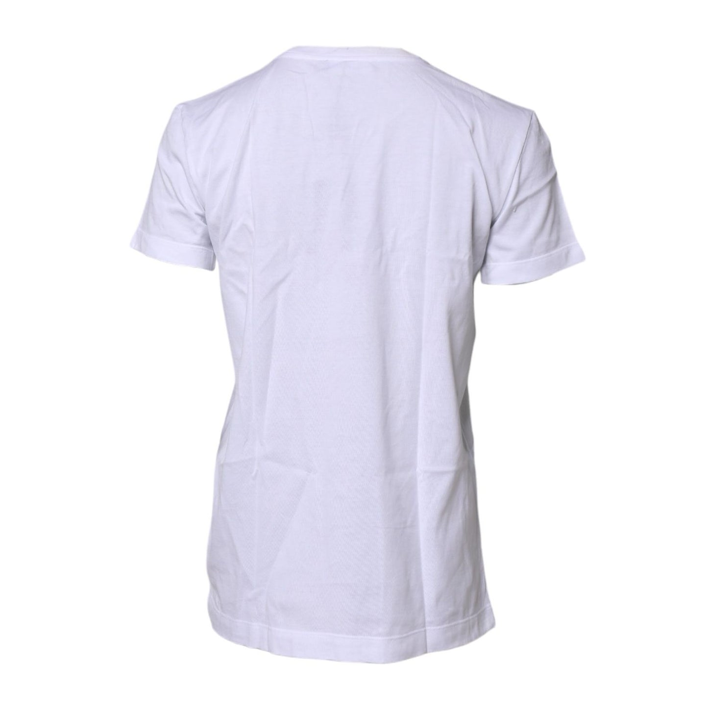 Dolce & Gabbana White Short Sleeves Round Neck Top T-shirt