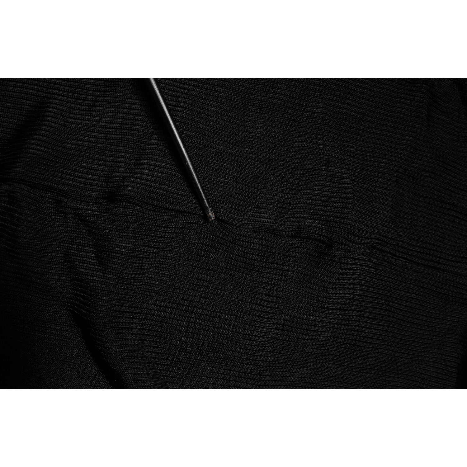 Dolce & Gabbana Black Knit Long Sleeves Turtleneck Slim Top