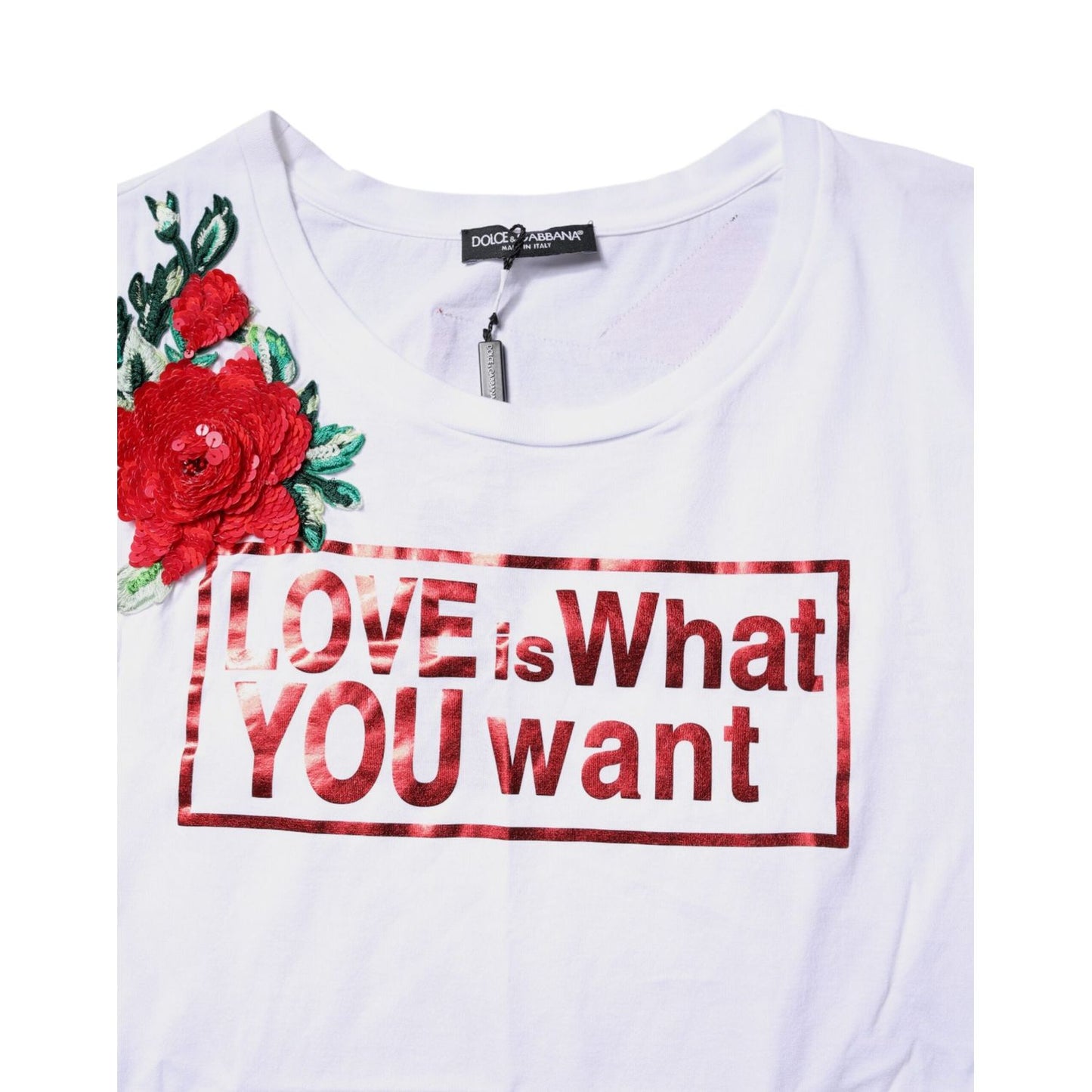 Dolce & Gabbana White Floral Graphic Print Sleeveless Tank Top TSH878647-40