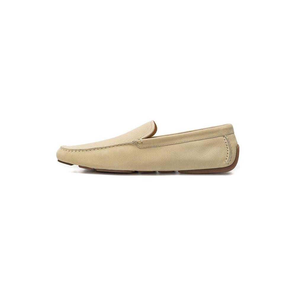 Bally Beige Leather Moccassin