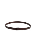 Dolce & Gabbana Brown Leather Silver Metal Buckle Belt BEL9283-110