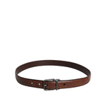 Dolce & Gabbana Brown Leather Metal Buckle Classic Belt BEL9306-85