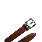 Dolce & Gabbana Brown Leather Metal Buckle Classic Belt BEL9306-85