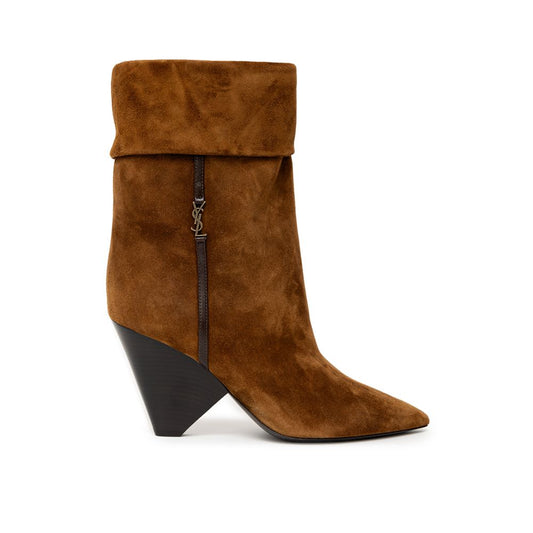 Saint Laurent Brown Suede Leather Boot SA-8774664-EU37/US7