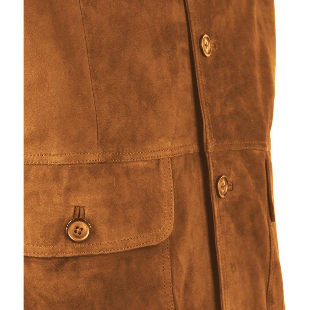 Emilio Romanelli Brown Calfskin Jacket EM-15265-IT52 | XL