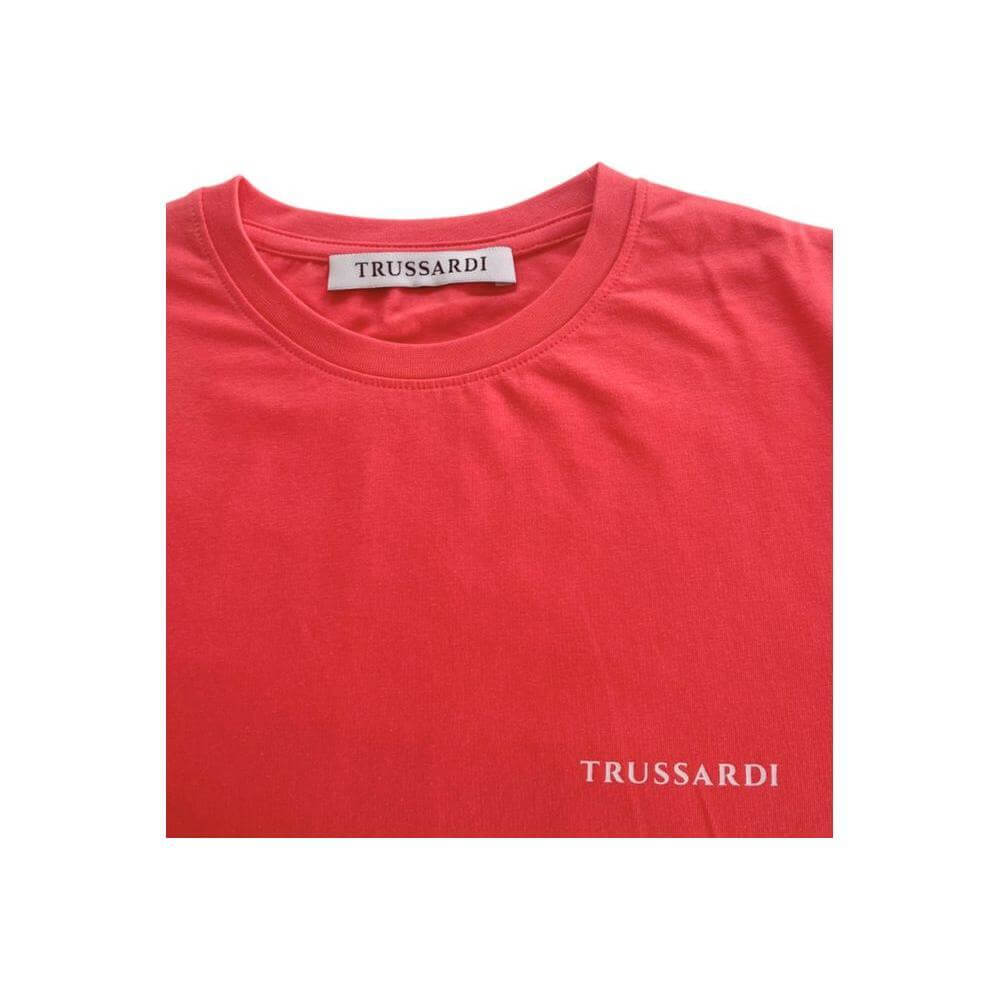 Trussardi Beachwear Red Cotton Men's T-Shirt