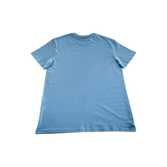 Trussardi Beachwear Light Blue Cotton Men T-Shirt TR-24796-S