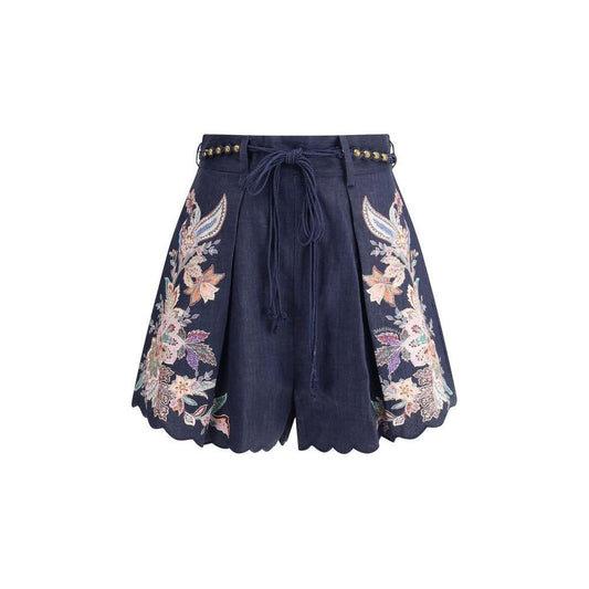Zimmermann Rhiannon Tuck Shorts ZI-4558ASS251NAVMLTPAI-2