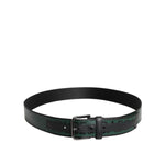 Dolce & Gabbana Green Black Classic Metal Logo Buckle Belt BEL9341-90