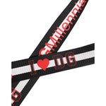 Dolce & Gabbana Black White Printed Metal Logo Buckle Belt