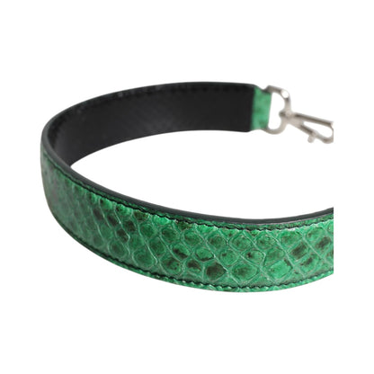 Dolce & Gabbana Black Green Exotic Leather Bag Shoulder Strap