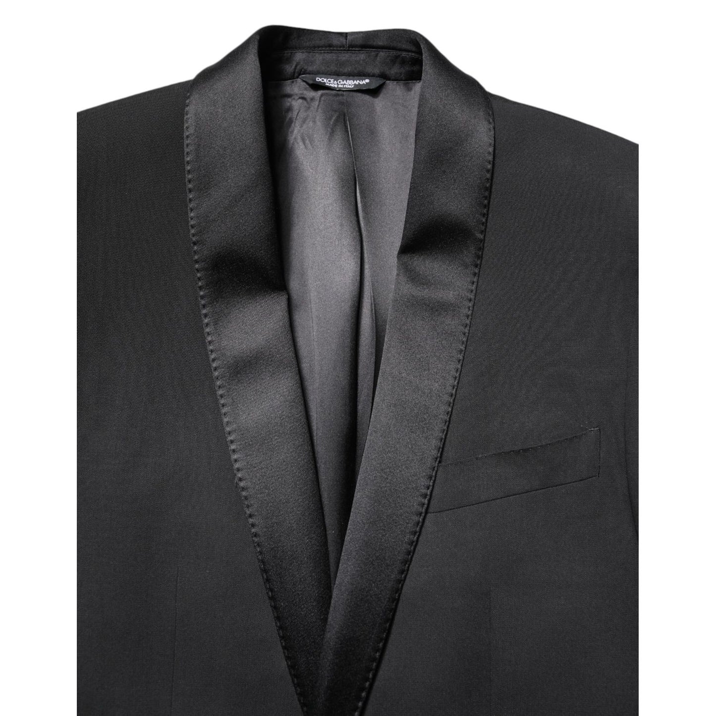 Dolce & Gabbana Black Single Breasted Men Coat MARTINI Blazer