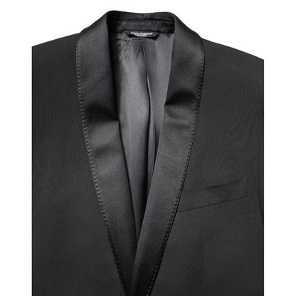 Dolce & Gabbana Black Single Breasted Men Coat MARTINI Blazer
