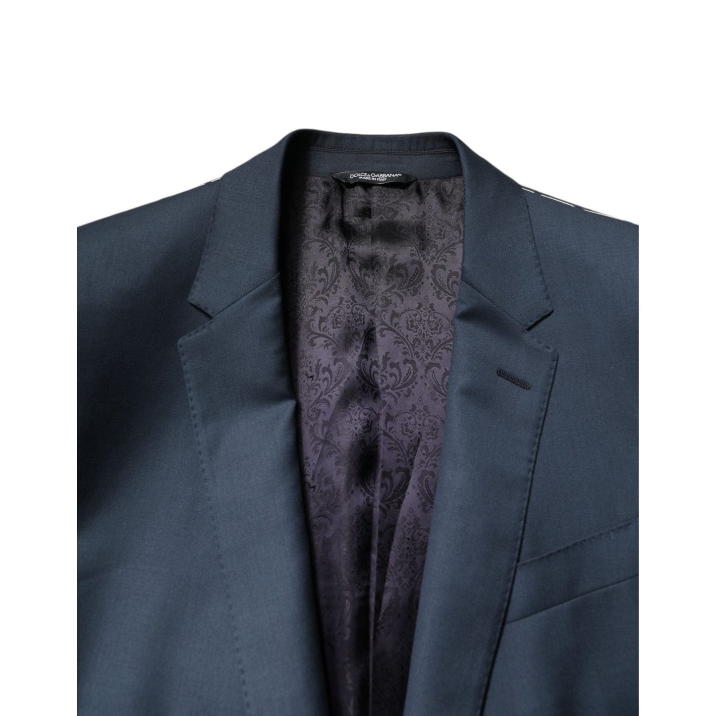 Dolce & Gabbana Blue Single Breasted Men Coat MARTINI Blazer JKT41477-48